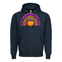 Navy halloween rainbow Zipper Hoodie - Jasminsmagicworld