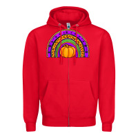 Red halloween rainbow Zipper Hoodie - Jasminsmagicworld
