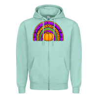 Seafoam halloween rainbow Zipper Hoodie - Jasminsmagicworld
