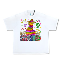 White Let's Get Smashed Urban Heavy Tee - CowhideDigitalArt