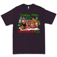 Plum christmas wishes gingerbread kisses Premium Tee - FaDigitalArtStudio