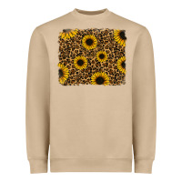Mushroom leopard sunflowers background Heavyweight Sweatshirt - RanaPortraitStore