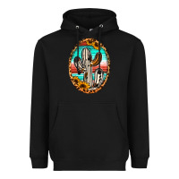 Black Western Cactus Heavyweight Hoodie - Jasminsmagicworld