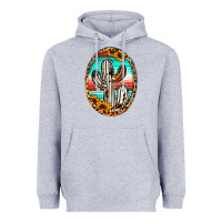 Heather Grey Western Cactus Heavyweight Hoodie - Jasminsmagicworld