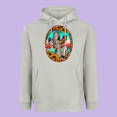Western Cactus Heavyweight Hoodie Designed By Jasminsmagicworld
