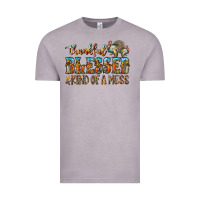 Vintage Zinc Thankful Blessed And Kind Of A Mess Vintage Tee - CowhideDigitalArt
