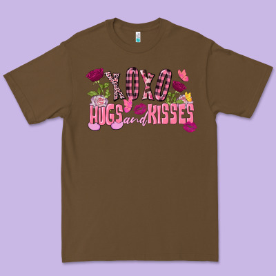 Xoxo Hugs And Kisses Valentine's Day Premium Tee Designed By Fadigitalartstudio
