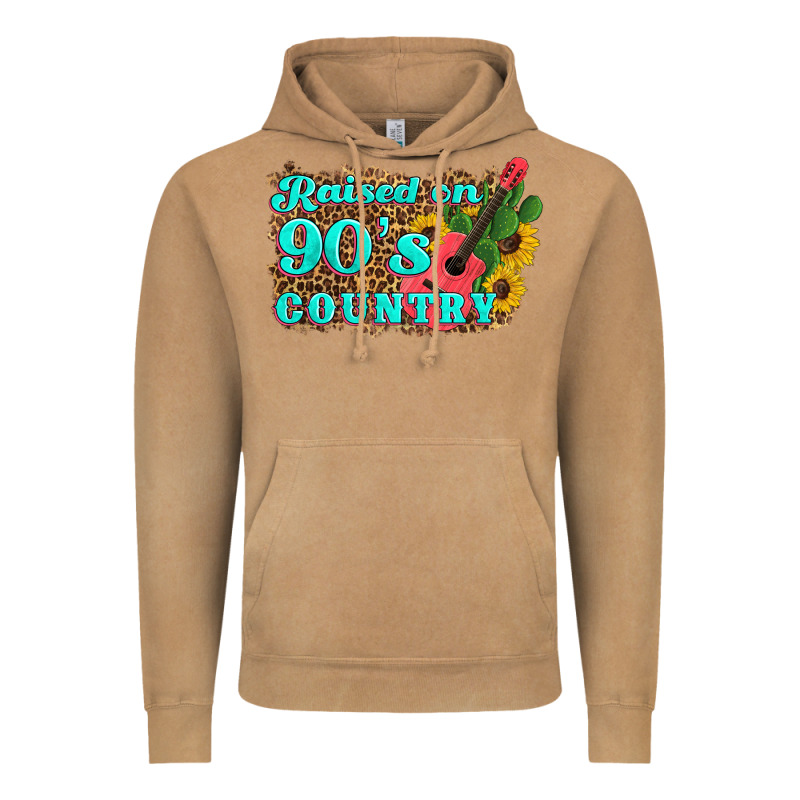 Raised 90's Country Guitar Cactus Sunflower's Vintage Hoodie by Artiststas | Teevron