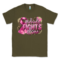 Army Green Nobody fights alone Cancer Classic Tee - FaDigitalArtStudio