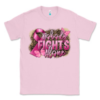 Bubblegum Pink Nobody fights alone Cancer Classic Tee - FaDigitalArtStudio