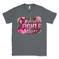 Charcoal Heather Nobody fights alone Cancer Classic Tee - FaDigitalArtStudio