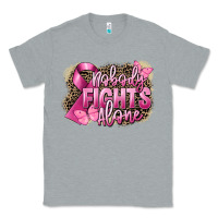 Heather Grey Nobody fights alone Cancer Classic Tee - FaDigitalArtStudio