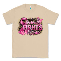 Mushroom Nobody fights alone Cancer Classic Tee - FaDigitalArtStudio