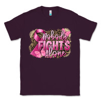 Plum Nobody fights alone Cancer Classic Tee - FaDigitalArtStudio