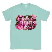 Seafoam Nobody fights alone Cancer Classic Tee - FaDigitalArtStudio