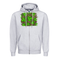 Heather Grey st patrick's day shamrock and leopard distressed background Zipper Hoodie - RanaPortraitStore
