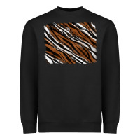 Black Tiger zebra background Heavyweight Sweatshirt - RanaPortraitStore