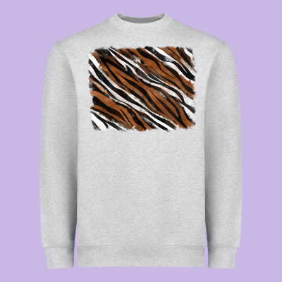 Tiger Zebra Background Heavyweight Sweatshirt Designed By Ranaportraitstore