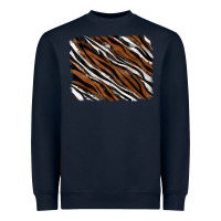 Navy Tiger zebra background Heavyweight Sweatshirt - RanaPortraitStore