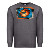 Charcoal Heather Basketball Lips Premium Sweatshirt - Jasminsmagicworld
