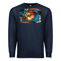 Navy Basketball Lips Premium Sweatshirt - Jasminsmagicworld