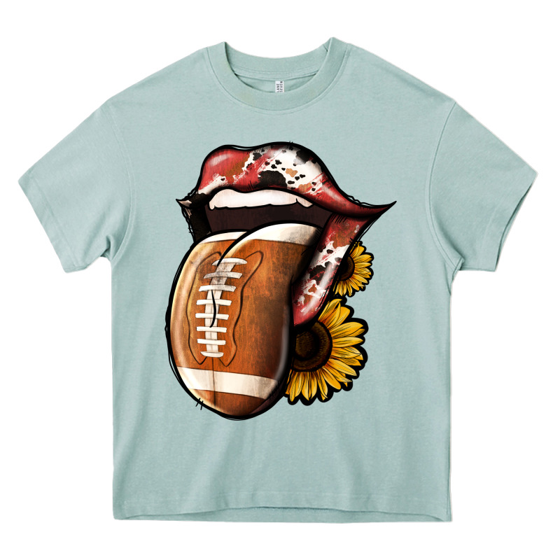 Football Tongue Heavy Core Tee by Jasminsmagicworld | Teevron