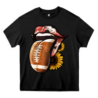 Black Football Tongue Heavy Core Tee - Jasminsmagicworld