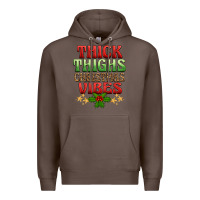 Coffee thick thighs christmas vibes Premium Hoodie - BarkalooDesign