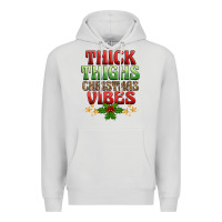 Dove Grey thick thighs christmas vibes Premium Hoodie - BarkalooDesign