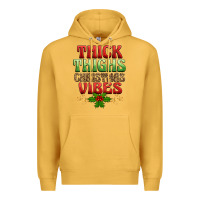 Mustard thick thighs christmas vibes Premium Hoodie - BarkalooDesign