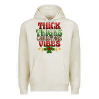 Thick Thighs Christmas Vibes Premium Hoodie | Teevron
