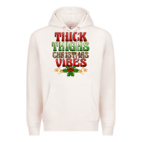 Pale Pink thick thighs christmas vibes Premium Hoodie - BarkalooDesign