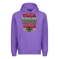 Purple thick thighs christmas vibes Premium Hoodie - BarkalooDesign