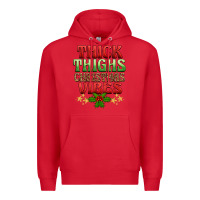 Red thick thighs christmas vibes Premium Hoodie - BarkalooDesign