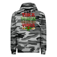 Slate Camo thick thighs christmas vibes Premium Hoodie - BarkalooDesign