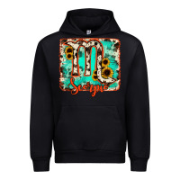 Black Scorpio turquoise cowhide Urban Hoodie - RanaPortraitStore