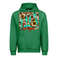 Emerald Scorpio turquoise cowhide Urban Hoodie - RanaPortraitStore