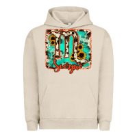 Pigment French Oak Scorpio turquoise cowhide Urban Hoodie - RanaPortraitStore