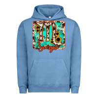 Pigment Pebble Blue Scorpio turquoise cowhide Urban Hoodie - RanaPortraitStore