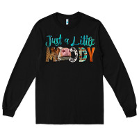 Black Western Just A Little Moody Cow Long Sleeve Tee - LillyAllenDesigns