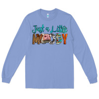Colony Blue Western Just A Little Moody Cow Long Sleeve Tee - LillyAllenDesigns