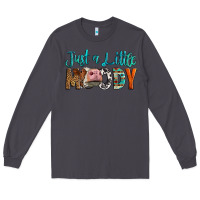 Smoke Western Just A Little Moody Cow Long Sleeve Tee - LillyAllenDesigns