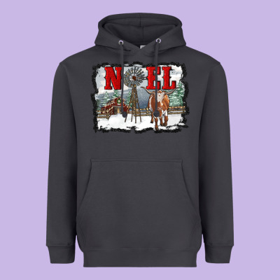 Noel With Windmill And Farm Heavyweight Hoodie Designed By Ranaportraitstore