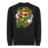 Black Rhode island State aMp Heavyweight Sweatshirt - RanaPortraitStore