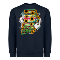 Navy Rhode island State aMp Heavyweight Sweatshirt - RanaPortraitStore