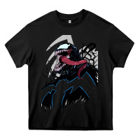 Black VENOM ART Heavy Core Tee - DesigneFamous