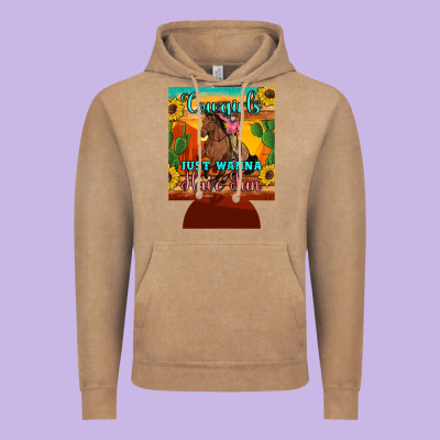 Cowgirls Just Wanna Have Fun 12 Oz Can Cooler (regular) Vintage Hoodie Designed By Artiststas