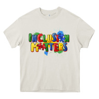 Cream Inclusion matters Heavy Core Tee - FaDigitalArtStudio