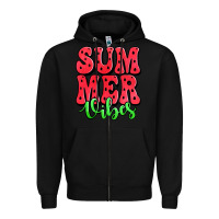 Black summer vibes watermelon Zipper Hoodie - Jasminsmagicworld