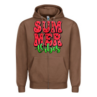 Chestnut summer vibes watermelon Zipper Hoodie - Jasminsmagicworld